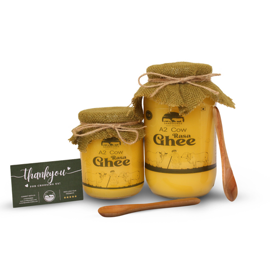 A2 Rasa Ghee Combo- Cow 1000ml and Cow 500ml (COMBO PACK)